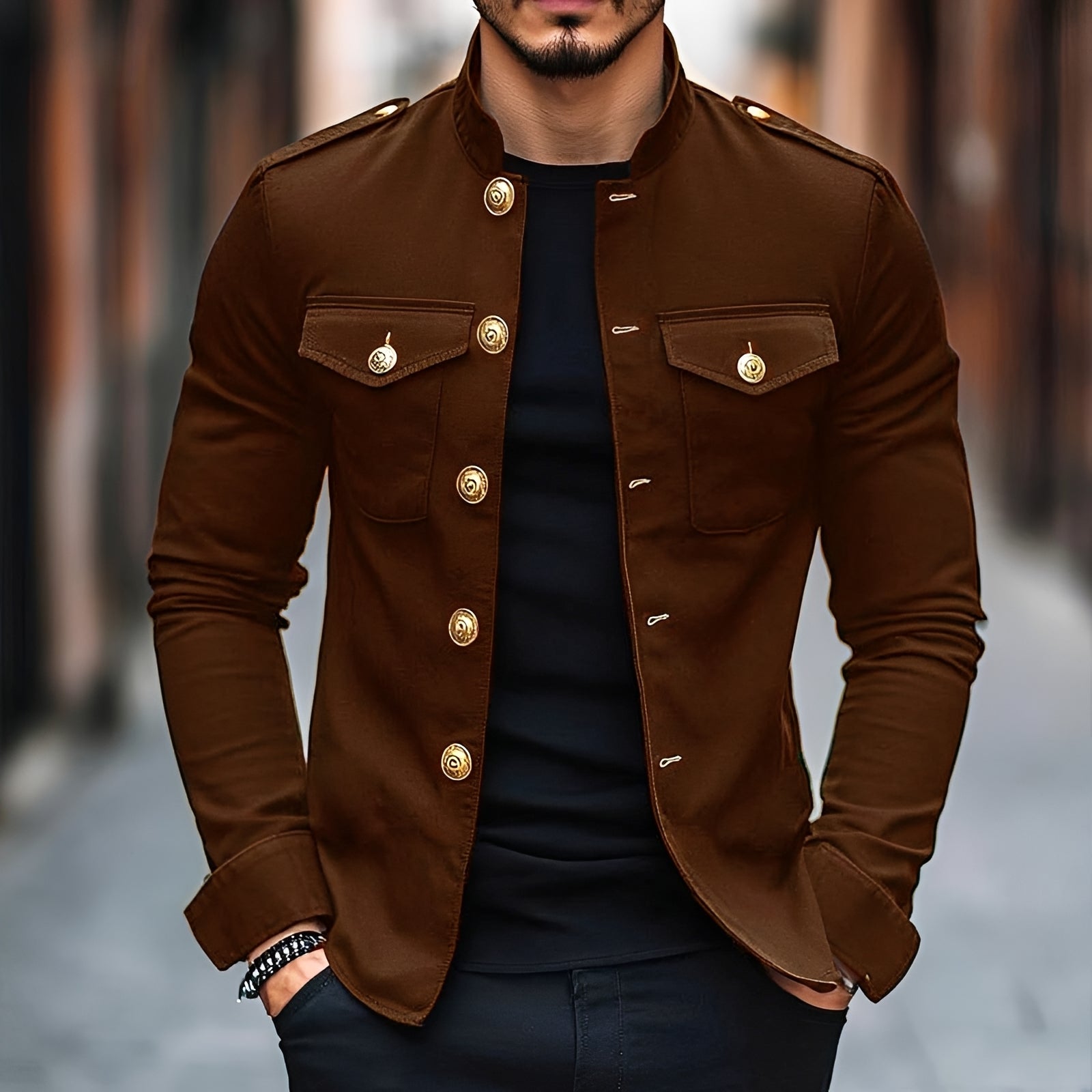 Leighton - Komfortable Jacke mit traditionellen Knöpfen
