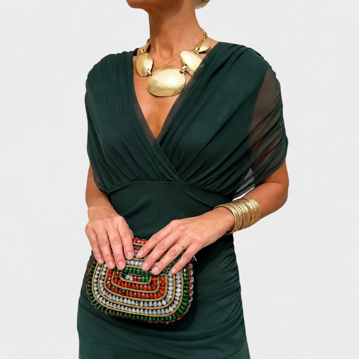 Bernice - Elegantes Maxikleid mit Drapierungen