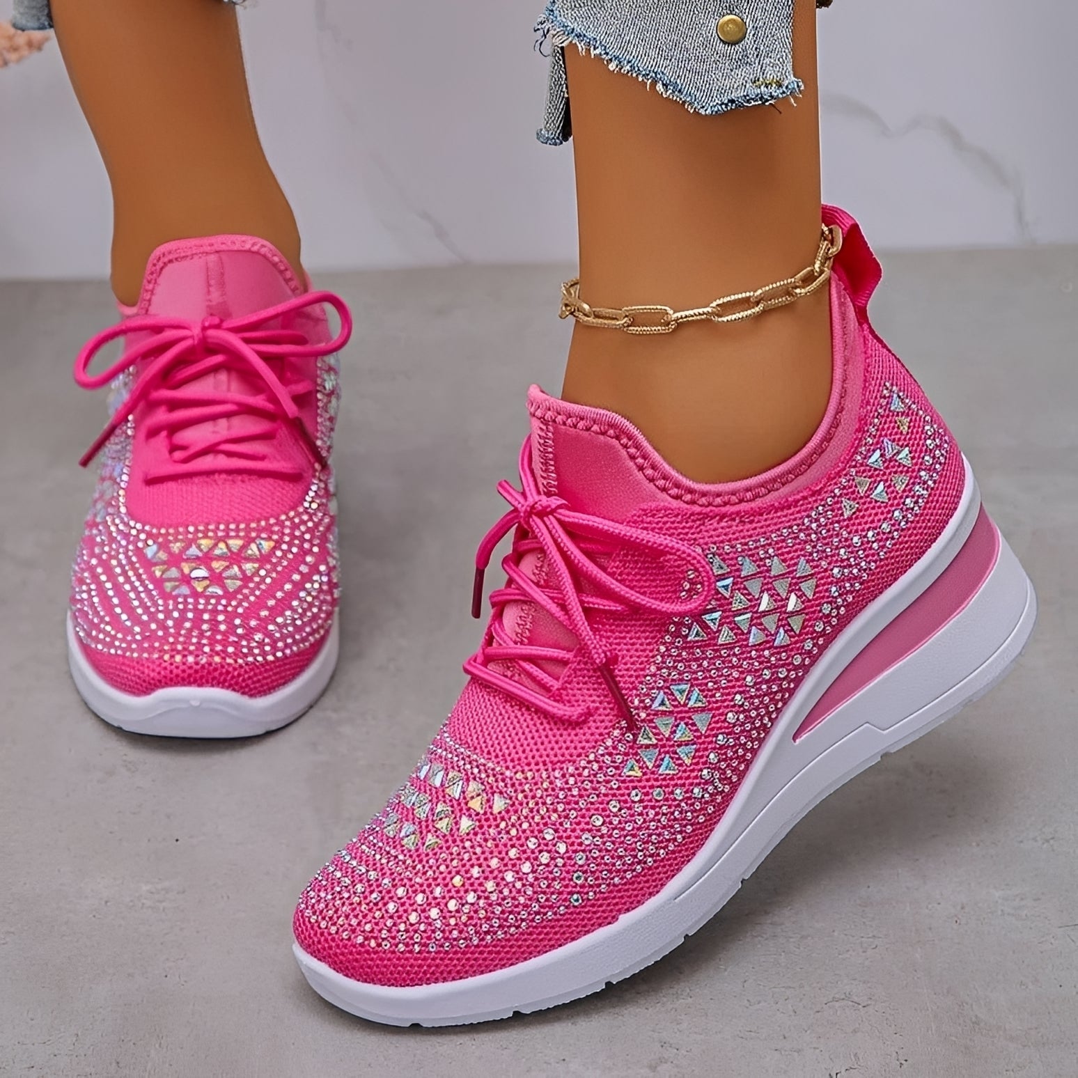 Elodie - Trendige und bequeme Sneakers mit schimmernden Details
