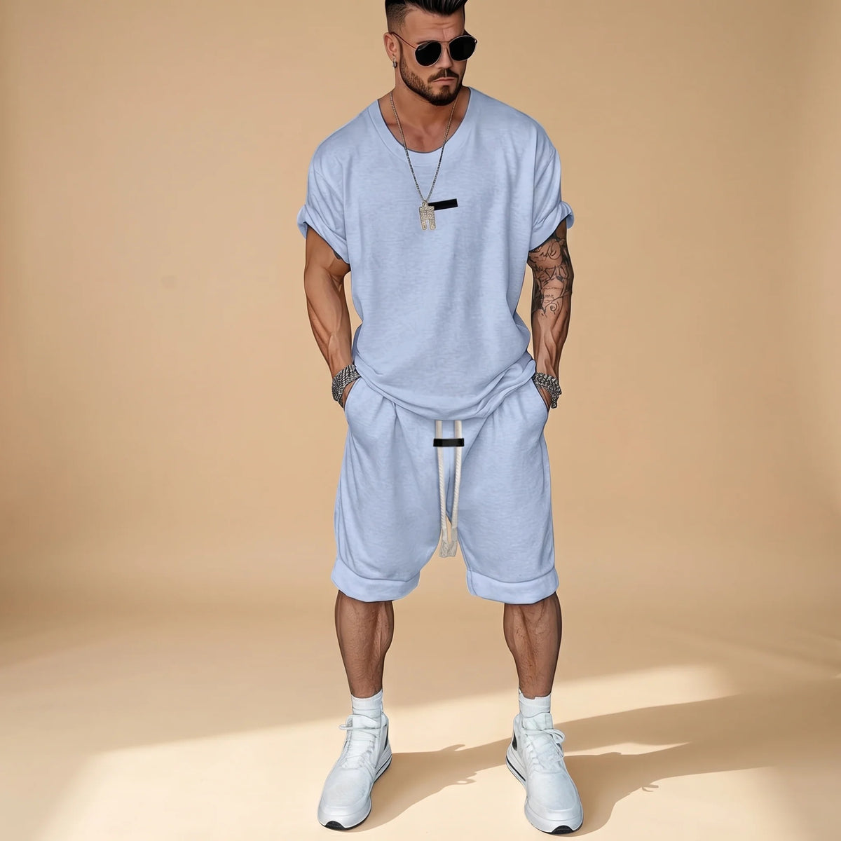 Alan - Lässiges Hemd-Shorts-Set