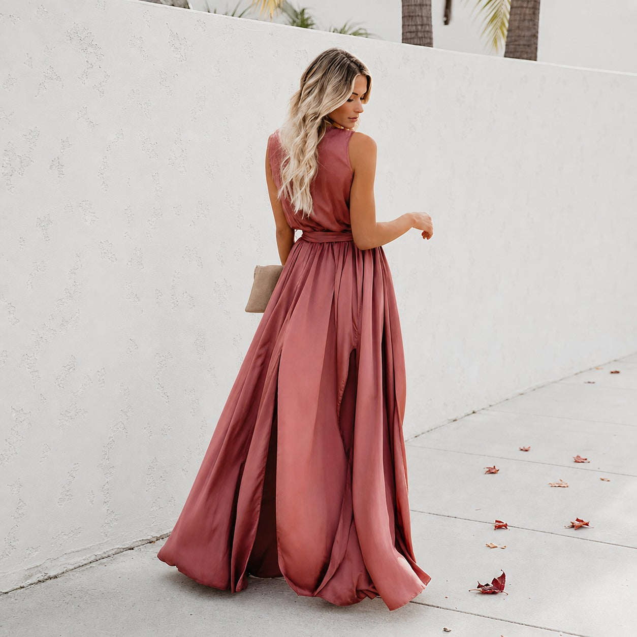 Kareem - Bequemes Maxikleid mit Gürtel