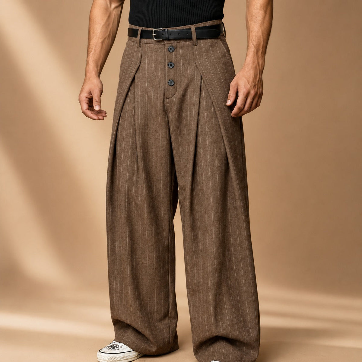 Farhan - Weite modische Hose mit Streifen