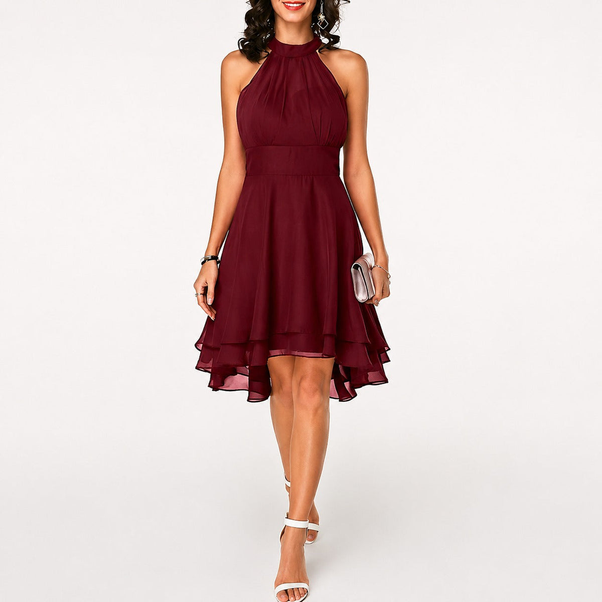Kristina - Schickes kurzes Neckholderkleid