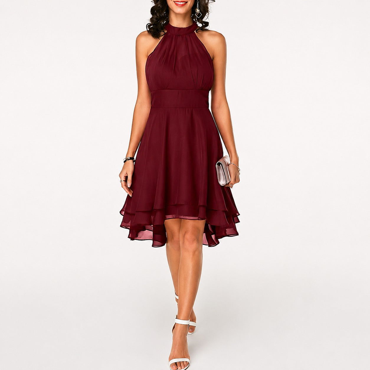 Kristina - Schickes kurzes Neckholderkleid