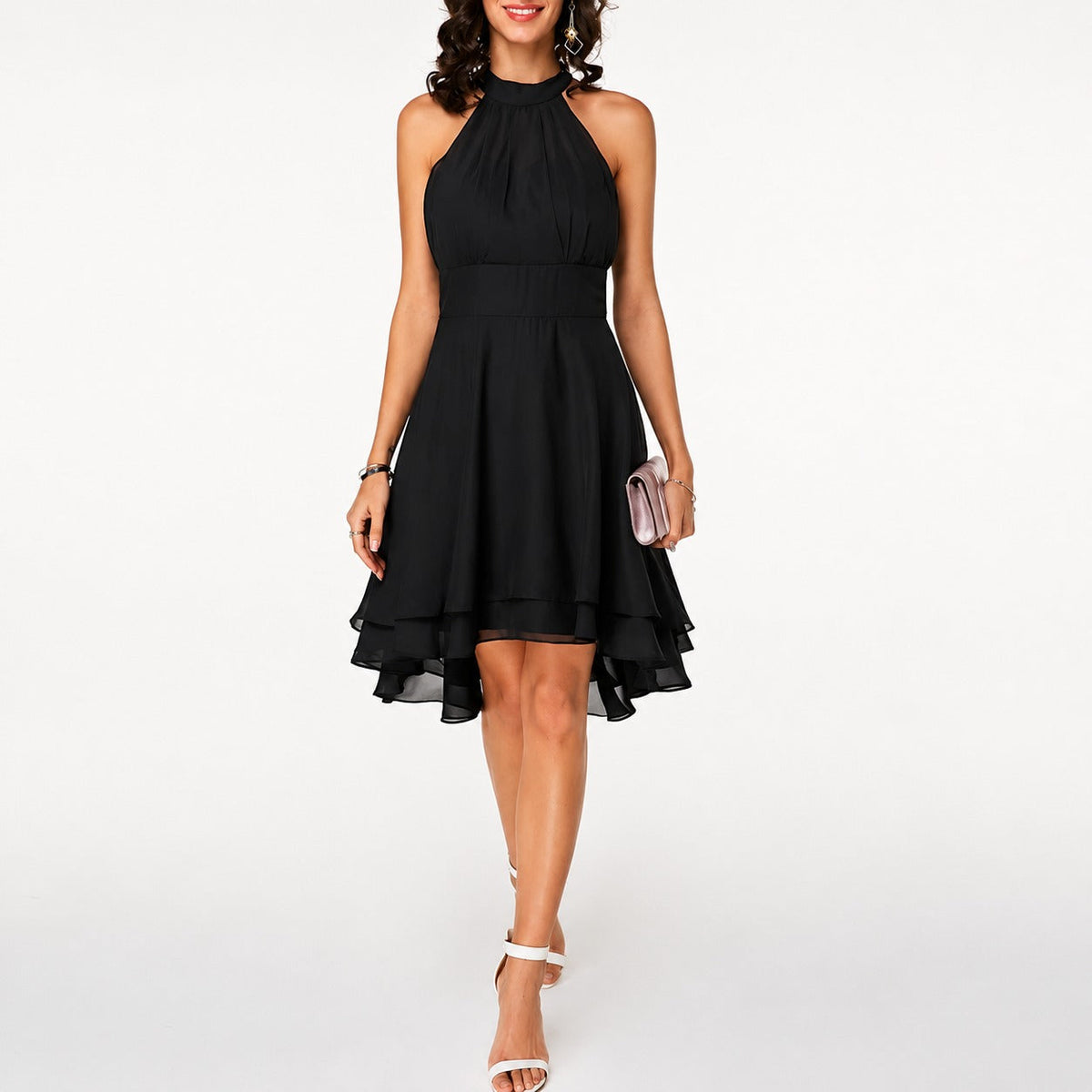 Kristina - Schickes kurzes Neckholderkleid