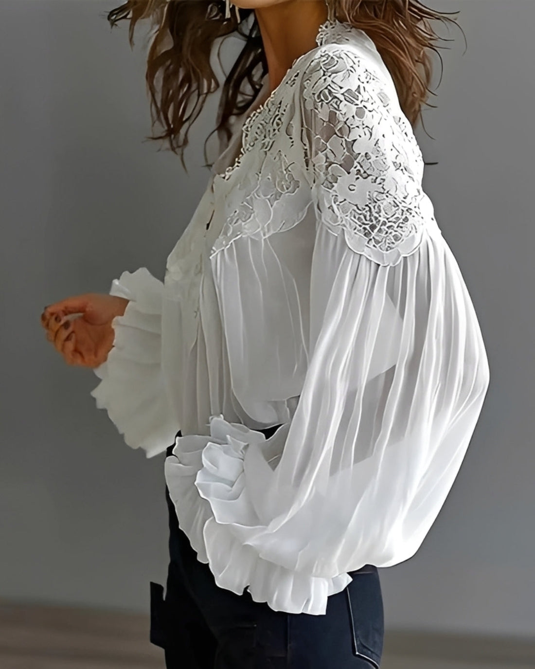 Damen Bluse – Elegante V-Ausschnitt-Bluse für Büro, Freizeit & Alltag