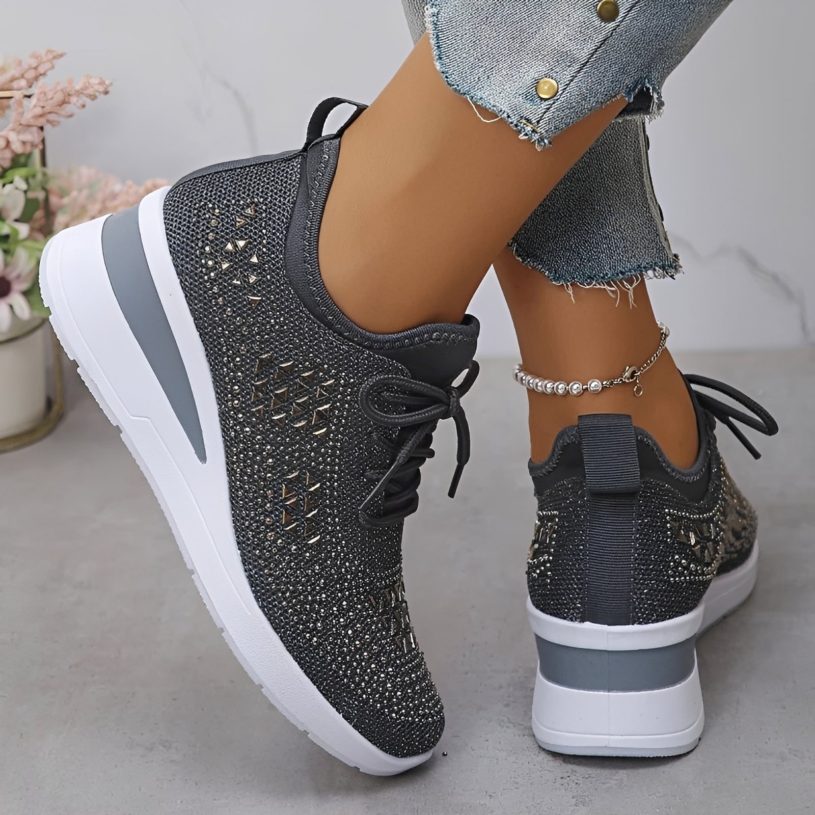 Elodie - Trendige und bequeme Sneakers mit schimmernden Details