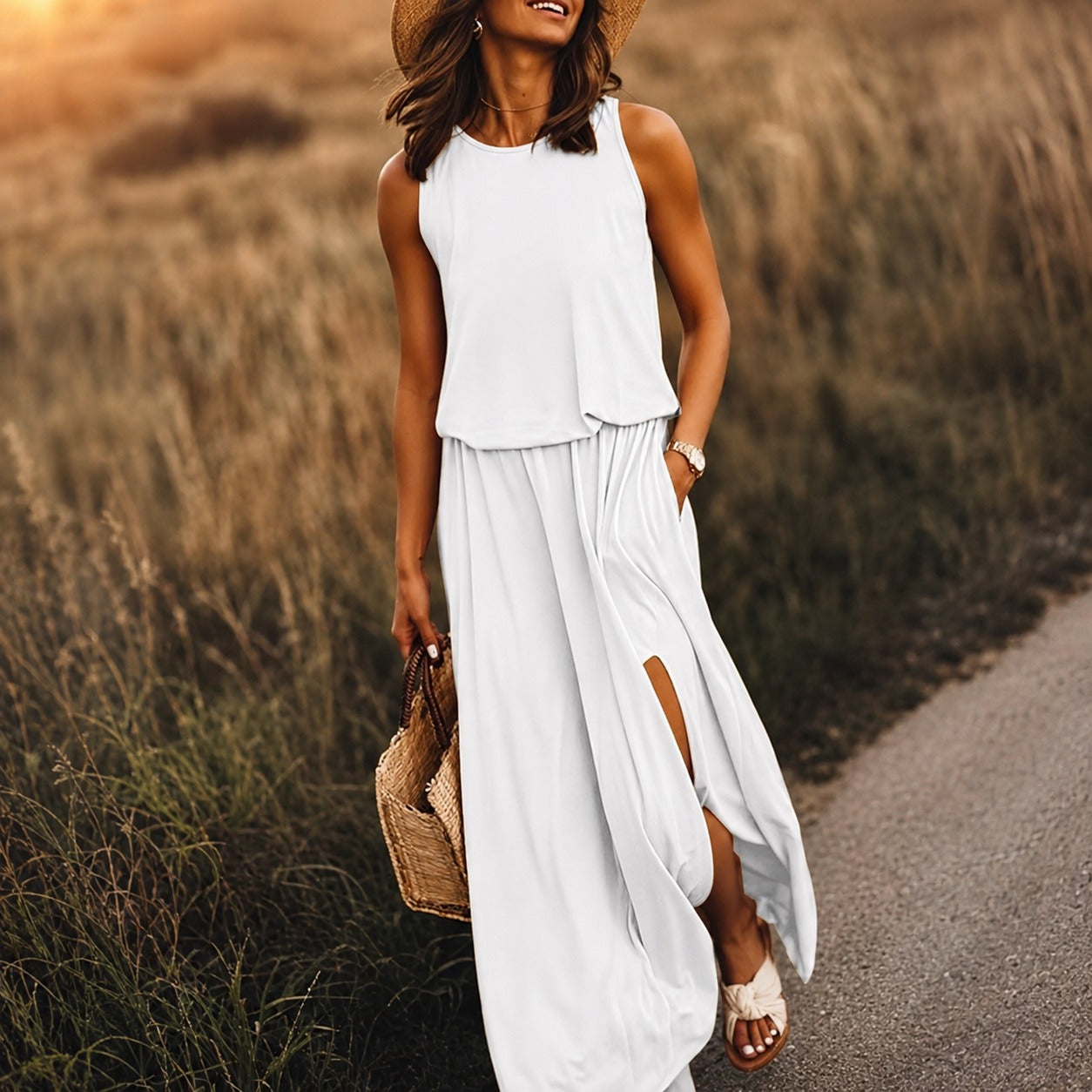 Edna - Ungezwungenes Boho-Maxikleid aus Modal