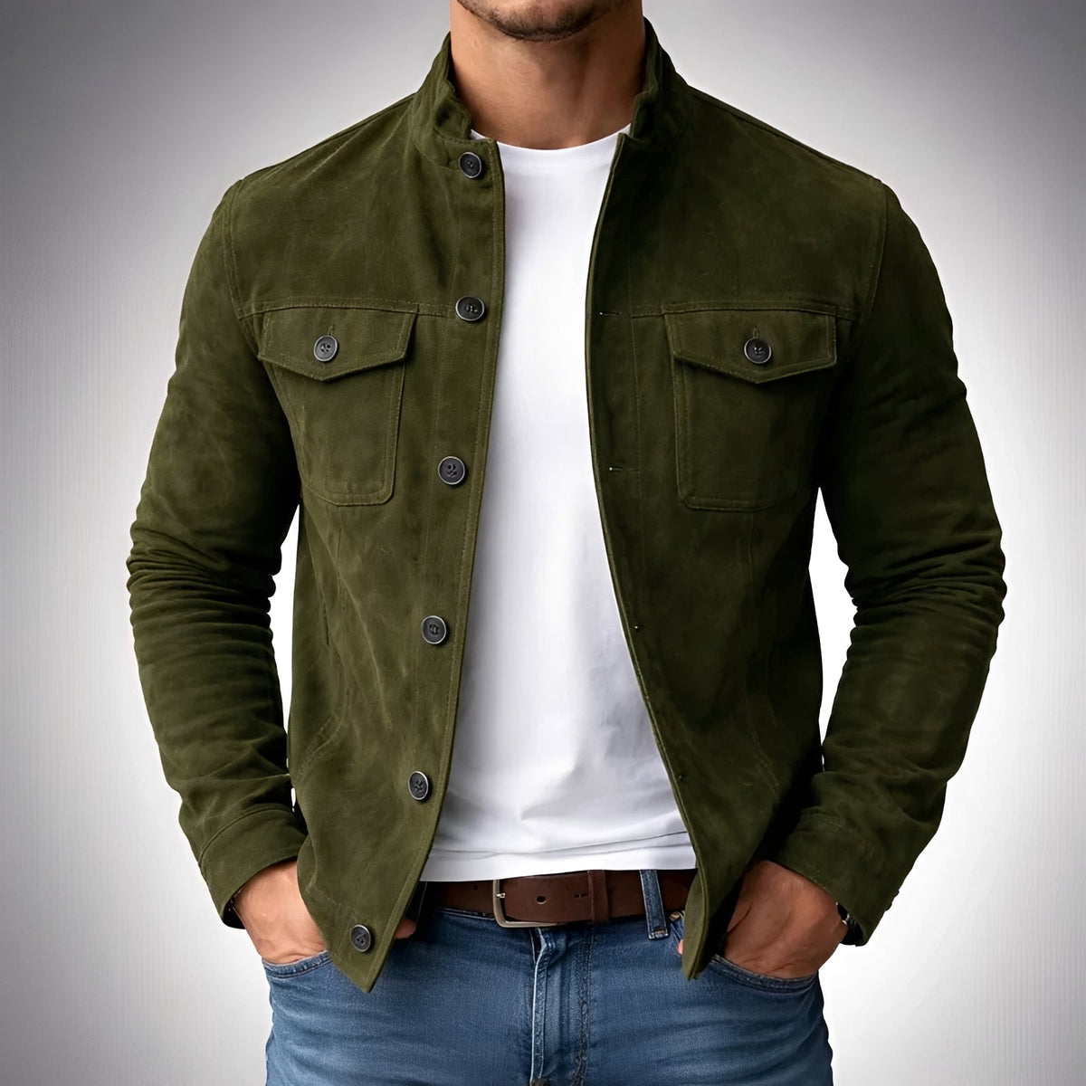 Gideon - Leichte Jacke mit Knopfleiste