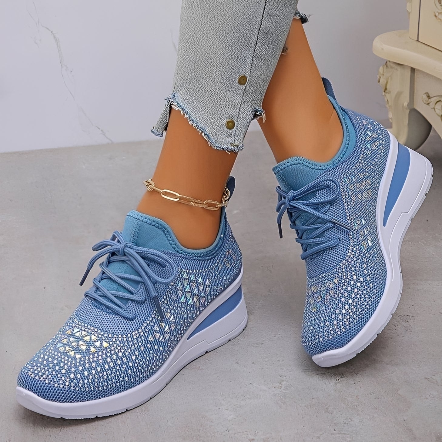 Elodie - Trendige und bequeme Sneakers mit schimmernden Details