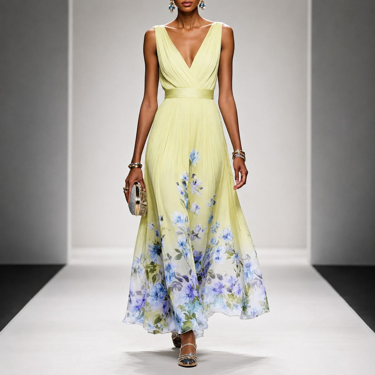 Tanisha - Maxi-Kleid mit Blumendesign