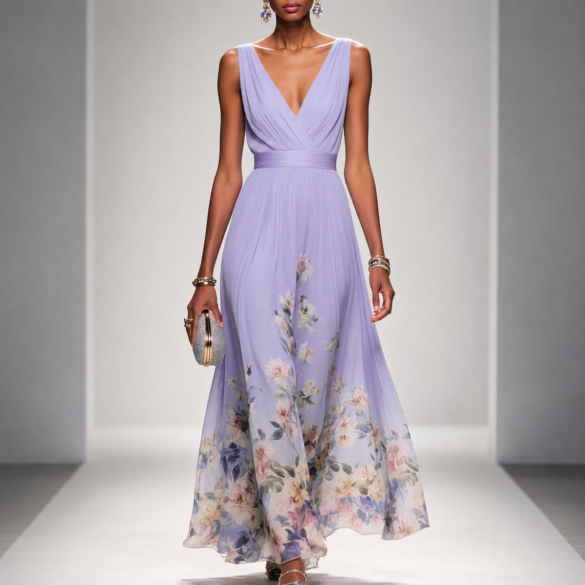 Tanisha - Maxi-Kleid mit Blumendesign