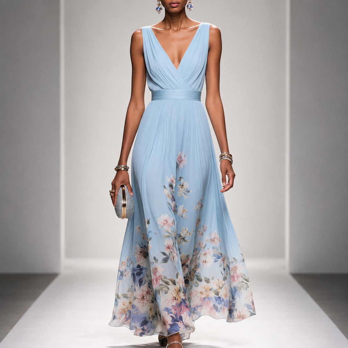 Tanisha - Maxi-Kleid mit Blumendesign