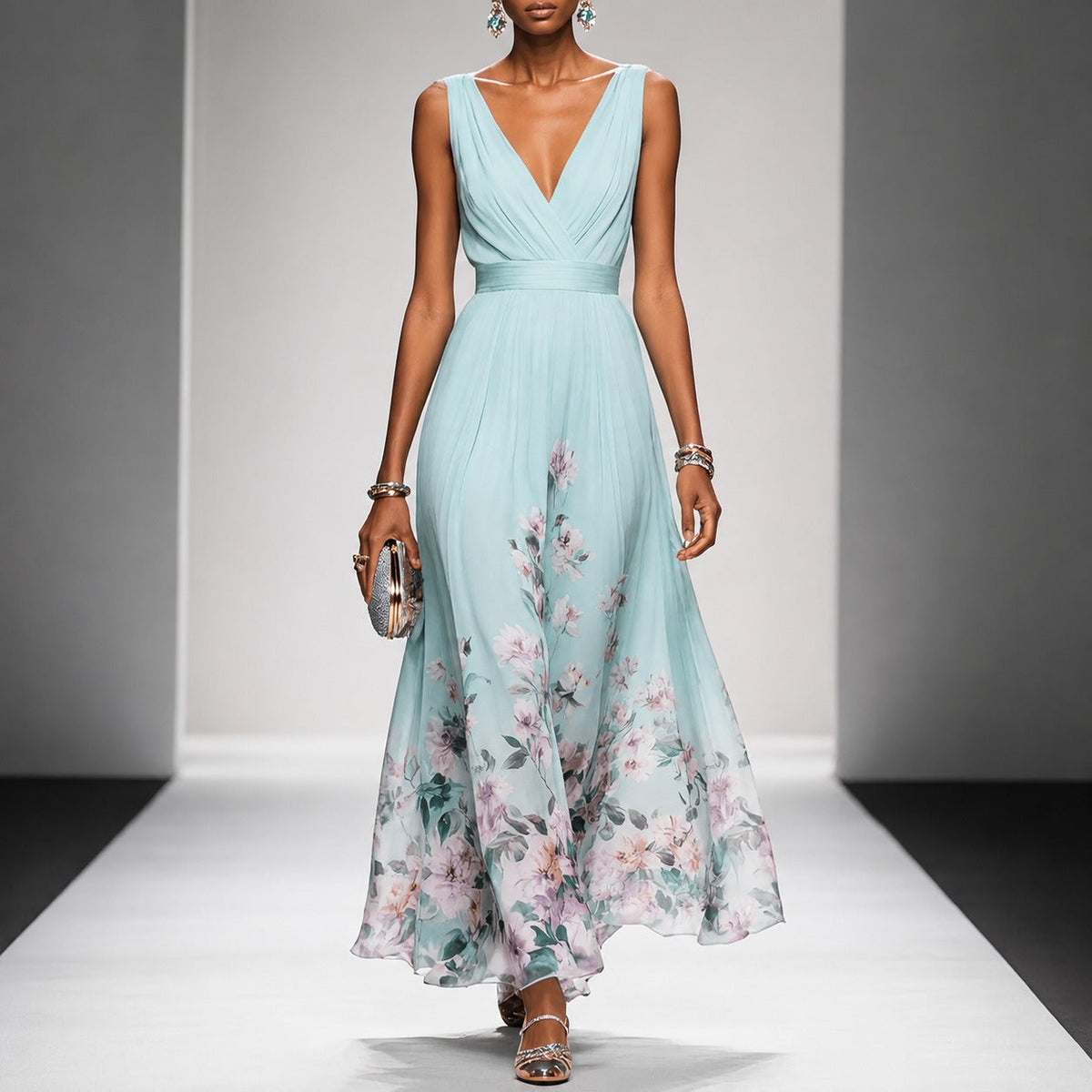 Tanisha - Maxi-Kleid mit Blumendesign