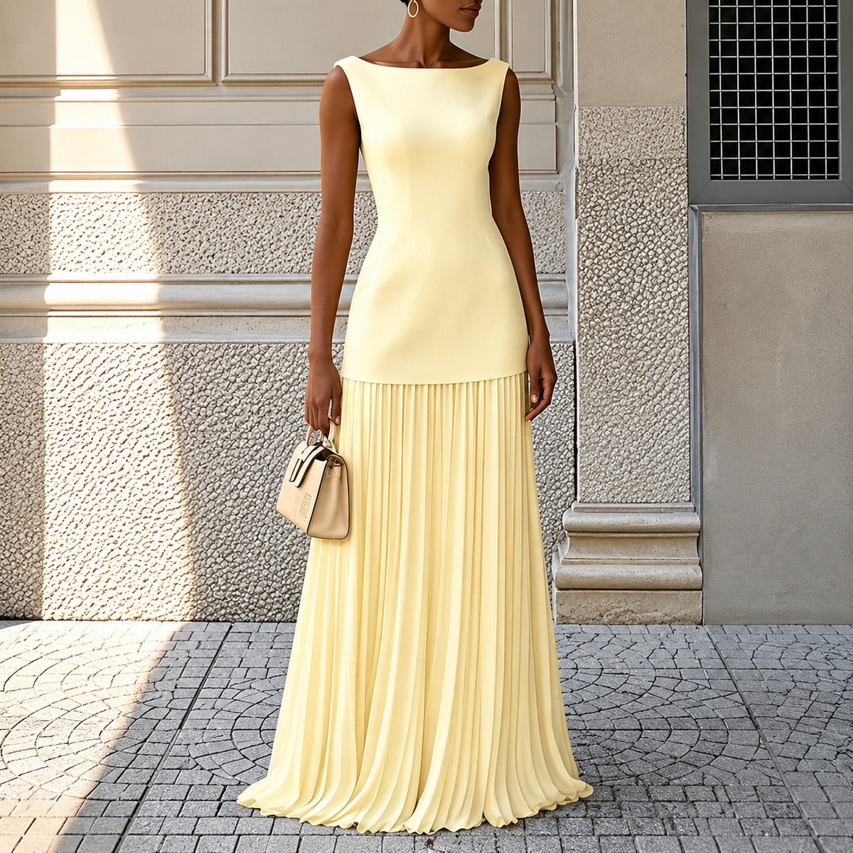 Alice - Elegantes, enges ärmelloses Maxikleid
