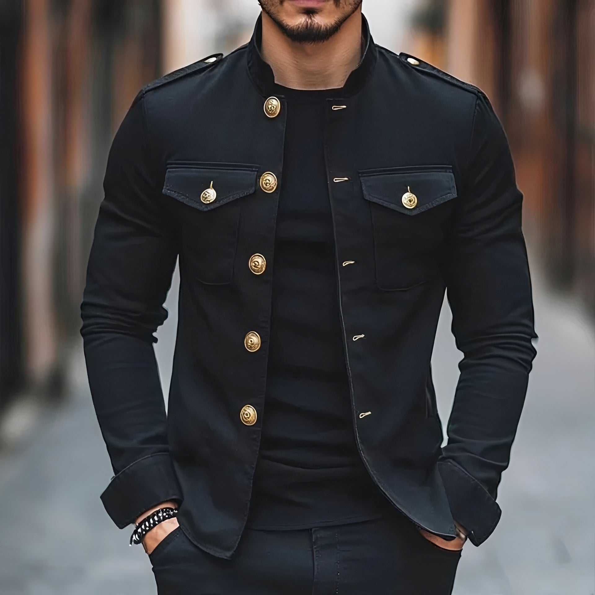 Leighton - Komfortable Jacke mit traditionellen Knöpfen