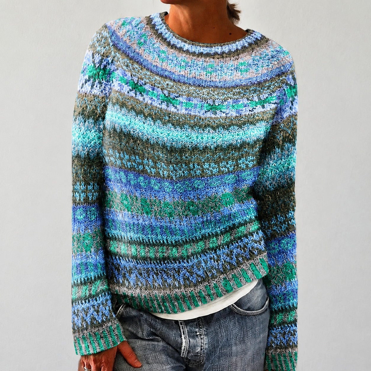 Olivia - Eleganter Pullover mit Muster
