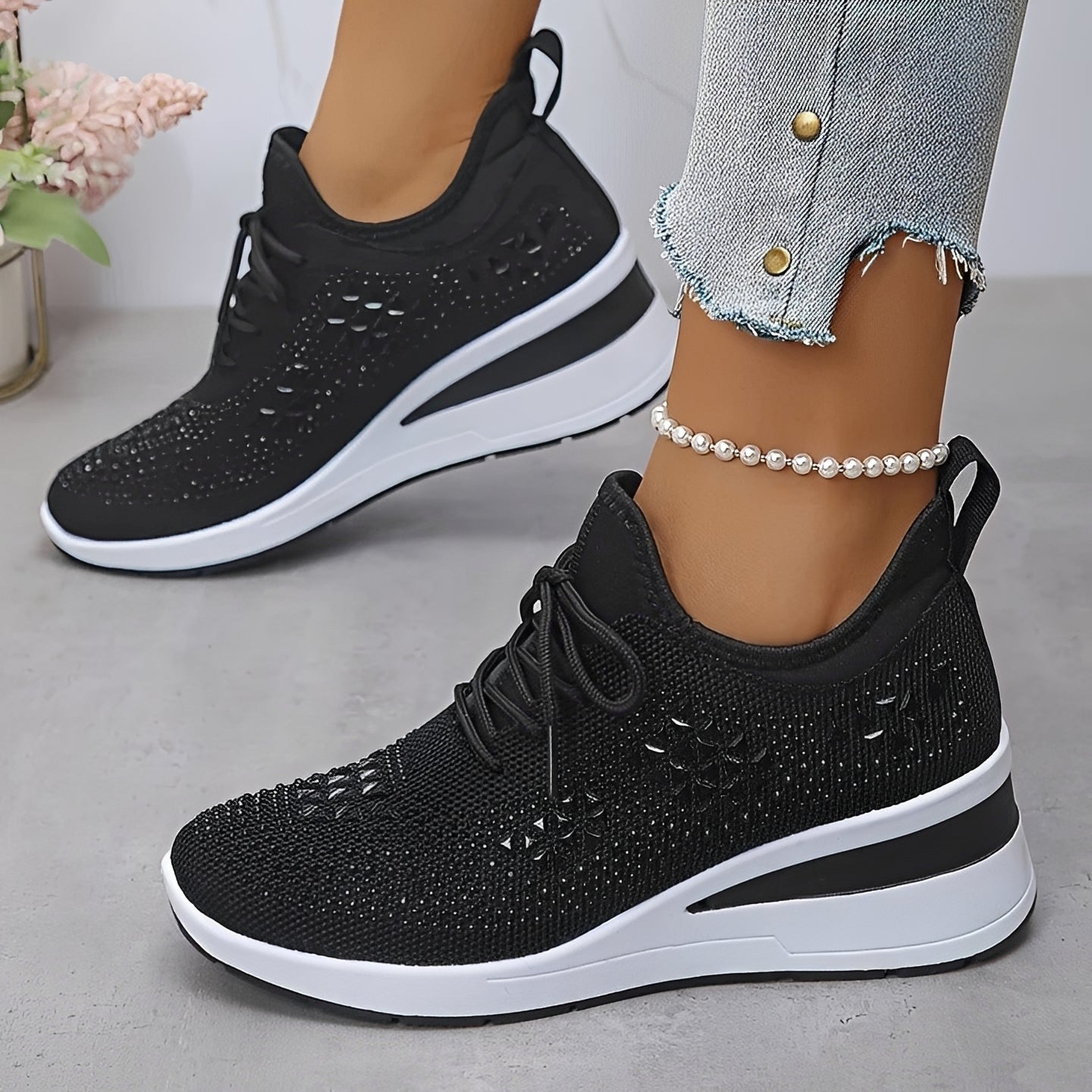 Elodie - Trendige und bequeme Sneakers mit schimmernden Details