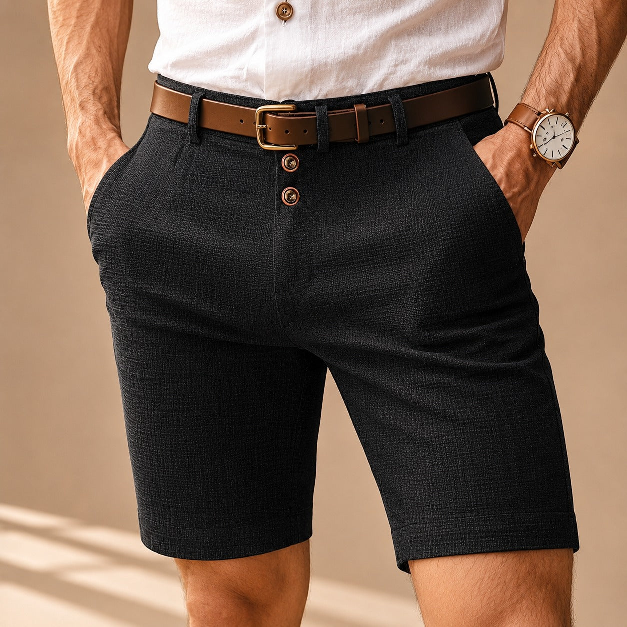Herbie - Komfortable Hose mit Knopfdetails