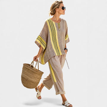 Libbie - Bequemes Set mit gestreifter Tunika und Hose