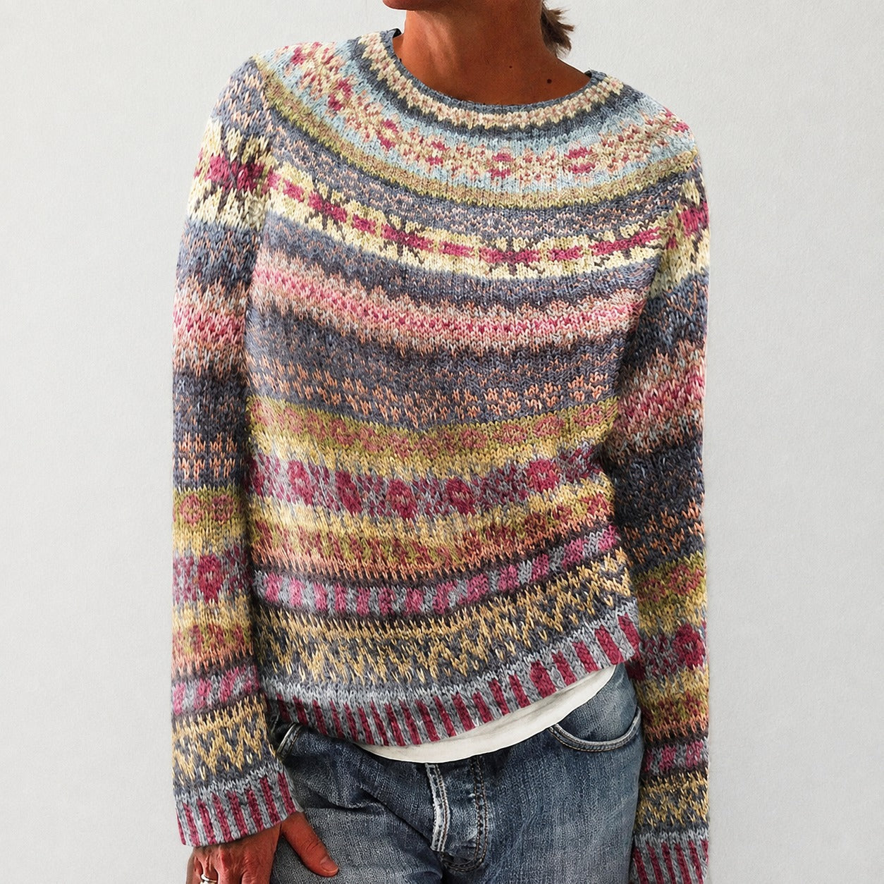 Olivia - Eleganter Pullover mit Muster