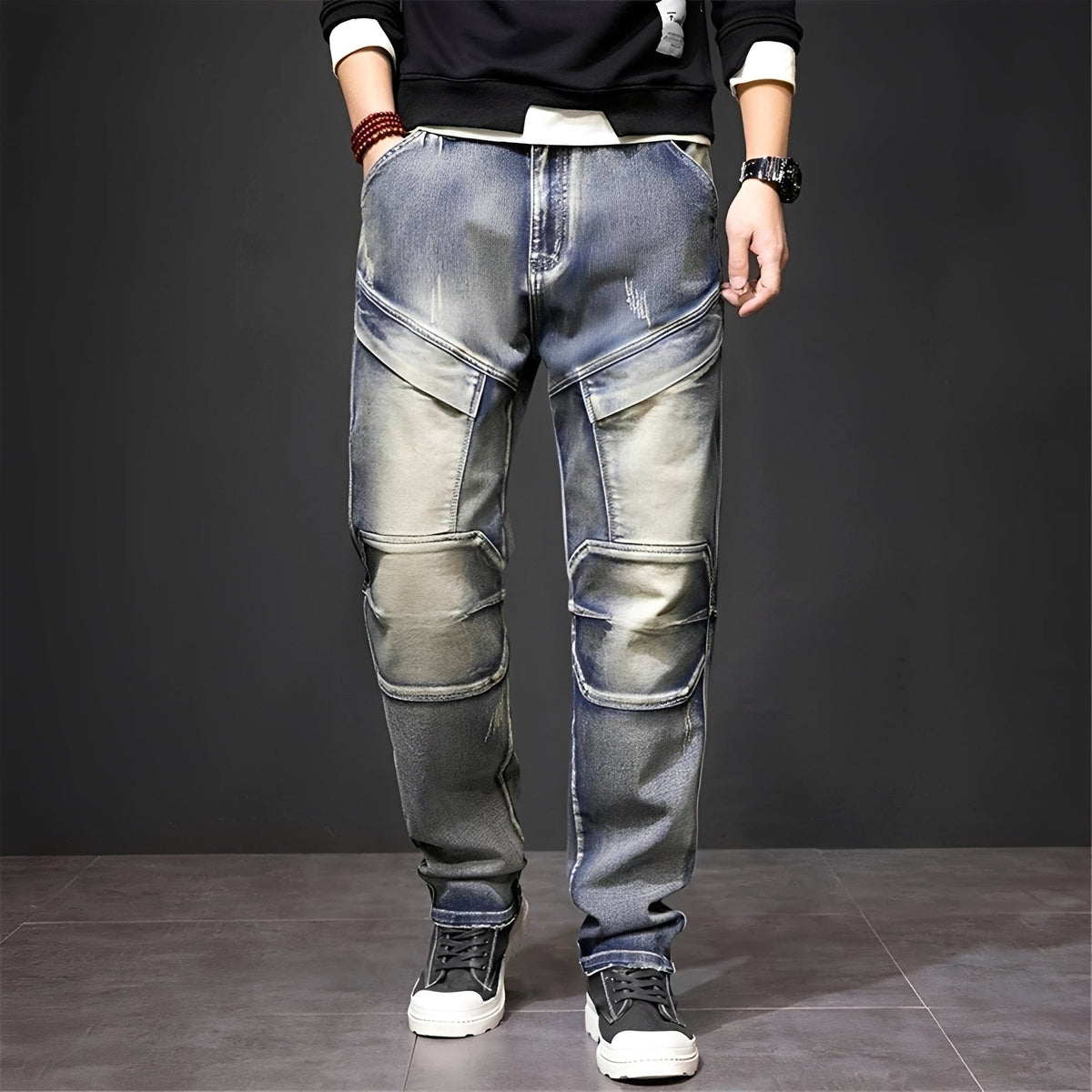 Myers - Stylische Jeans mit geradem Schnitt im Used-Look