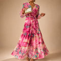 Carroll - Langes Kleid mit Blumenmuster