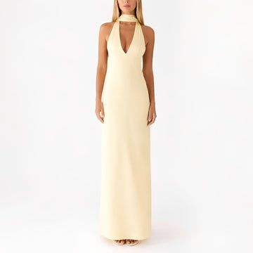 Amelie - Langes Neckholderkleid
