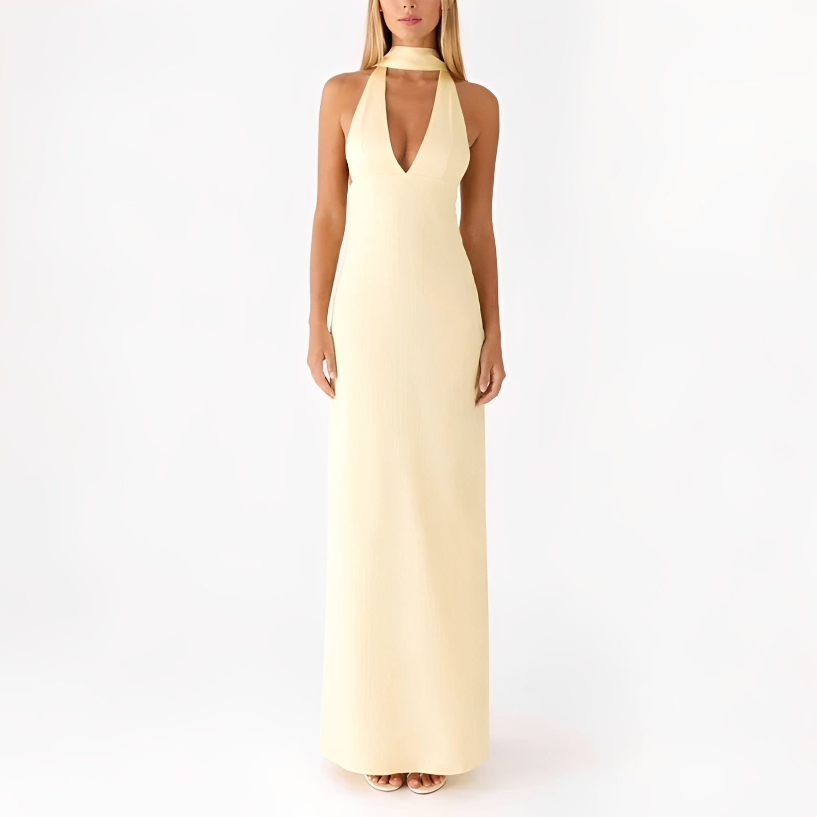 Amelie - Langes Neckholderkleid