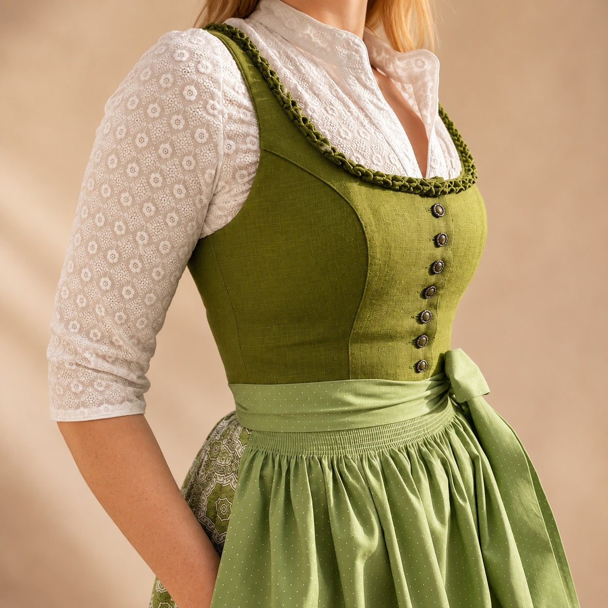 Cora - Klassisches Oktoberfestkleid mit Schleifendetail