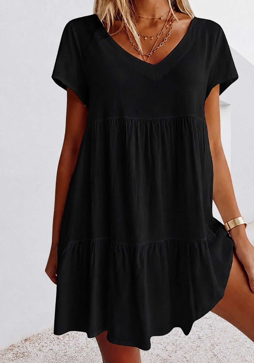 Cordelia - Angenehm zu tragendes, lockeres Minikleid