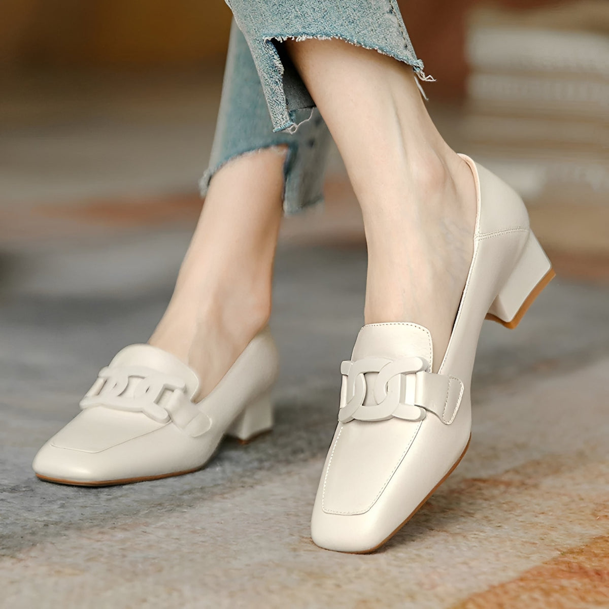 Maisha - Modische Mokassin-Schuhe mit Absatz