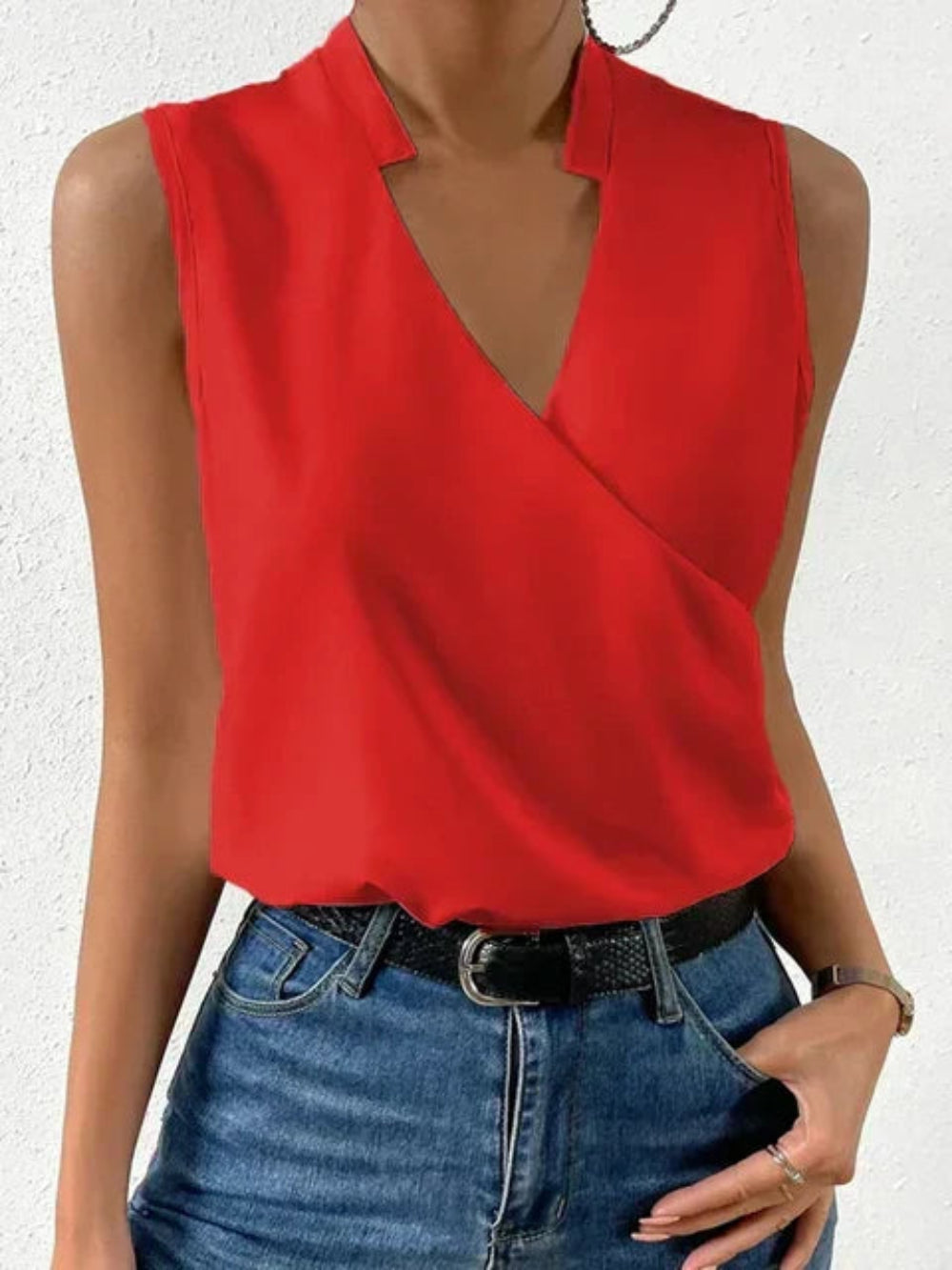 Juna - Tanktop mit Wickeldetail
