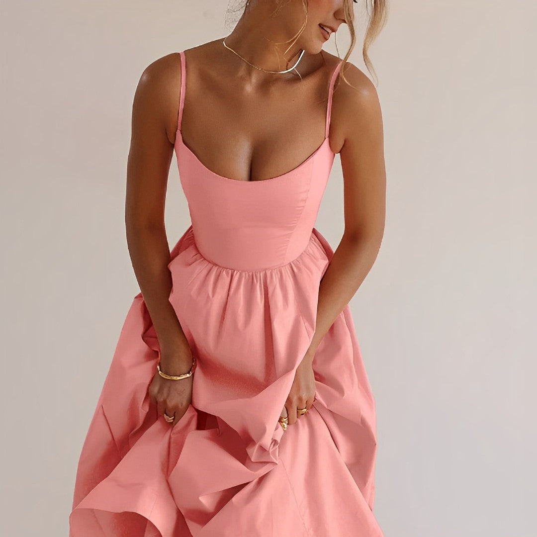 Fabiana - Kleid mit feinen Trägern und raffinierten Details