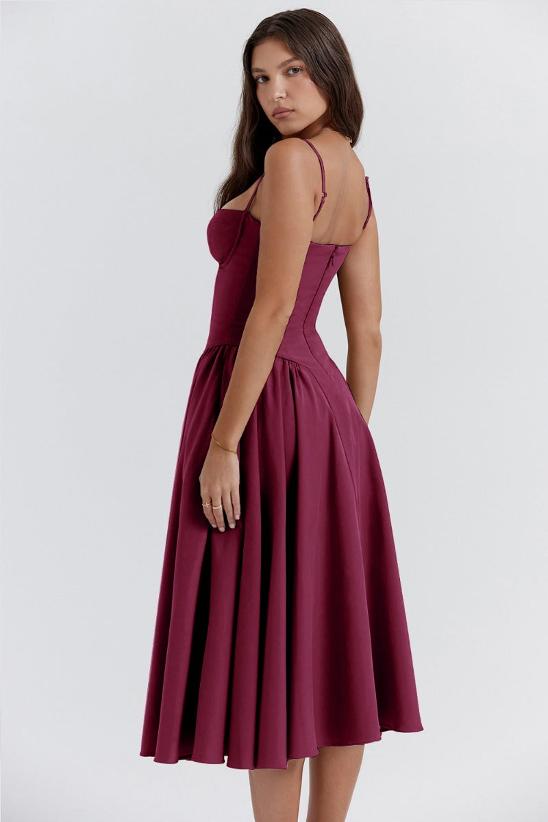 Damen Midikleid – Elegantes figurbetontes Kleid für Party, Hochzeit & Abend