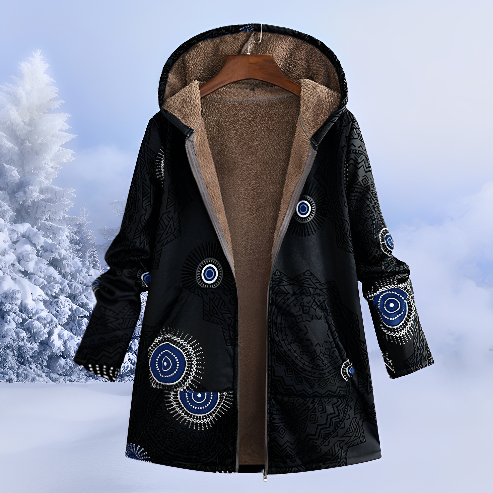 Jasmin - Moderne, wärmende Kapuzenjacke