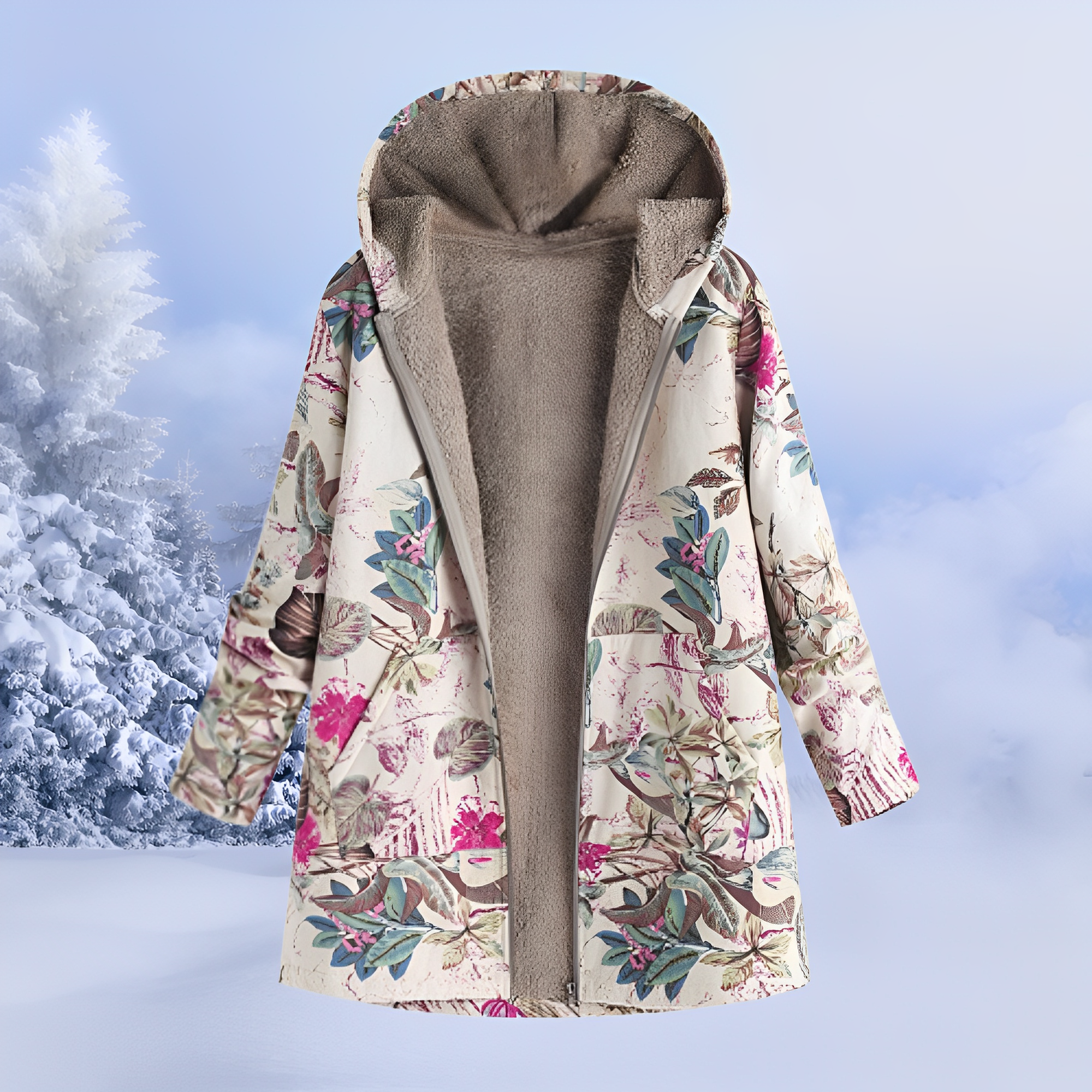 Jasmin - Moderne, wärmende Kapuzenjacke