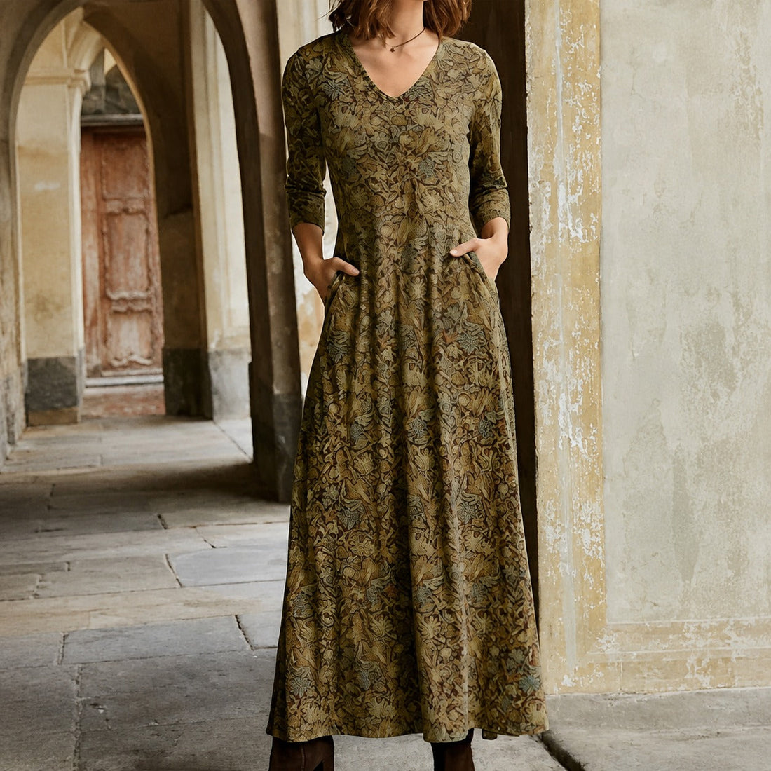 Alexis - Klassisches Damenkleid mit langen Ärmeln