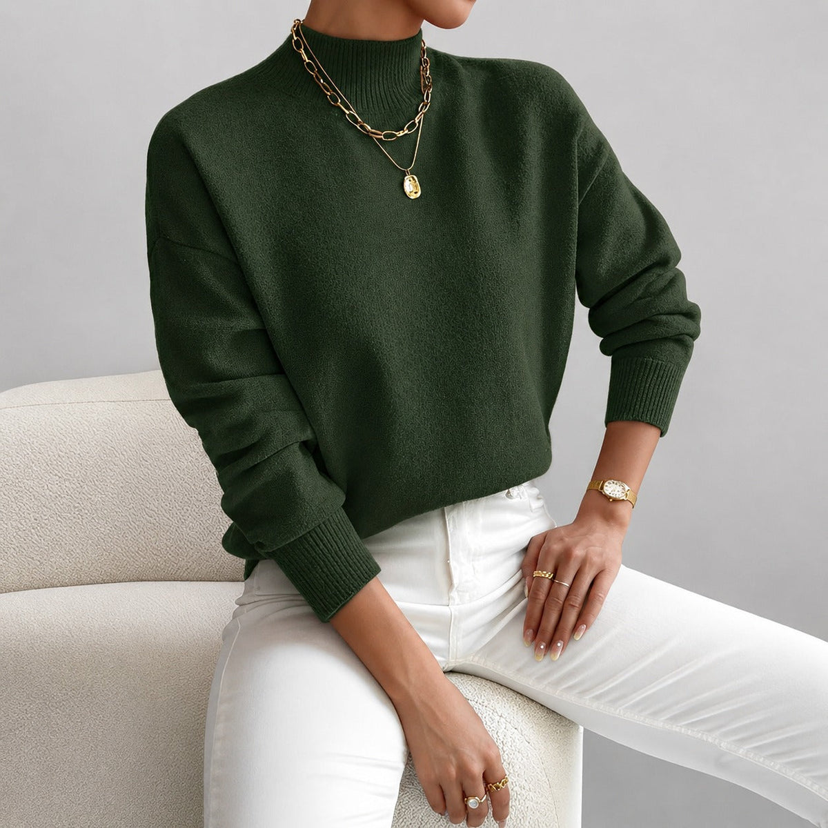 Roxana - Eleganter Damenpullover mit geschmackvollem Kragen