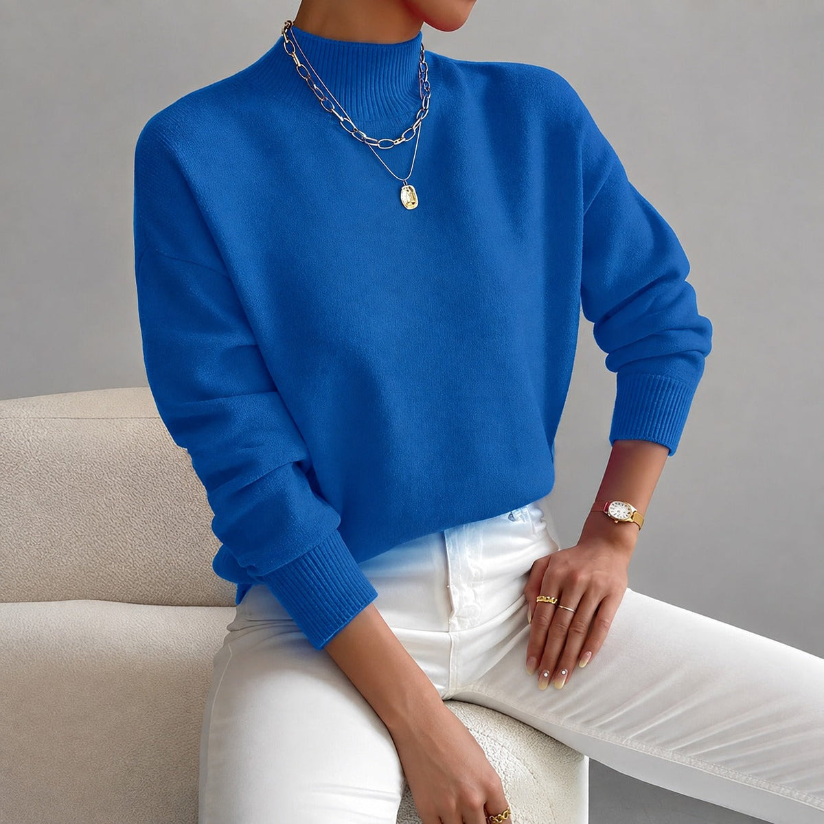 Roxana - Eleganter Damenpullover mit geschmackvollem Kragen