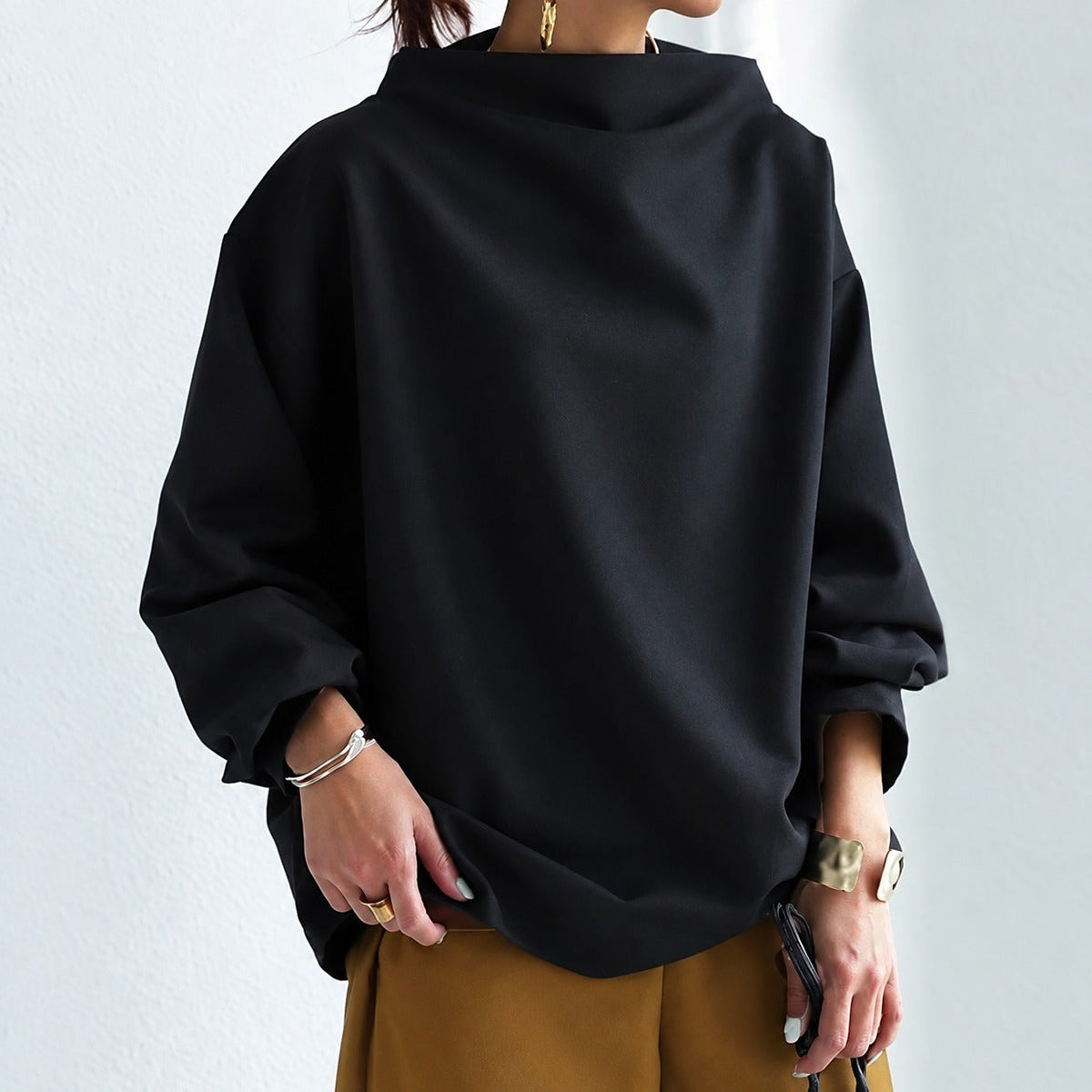 Eliana - Schicker, locker geschnittener Rollkragenpullover