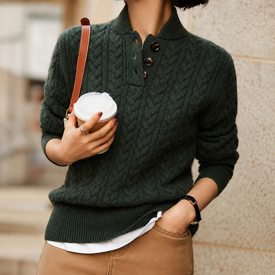 Alice - Eleganter Rollkragenpullover