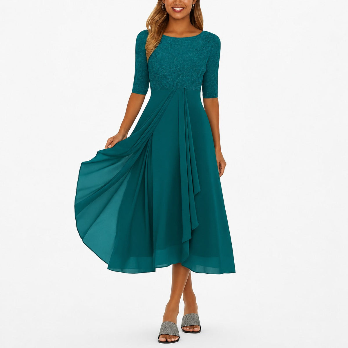 Ximena - Elegantes Damenkleid in knielangem Stil