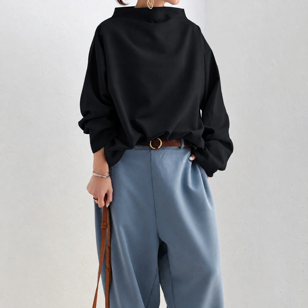 Eliana - Schicker, locker geschnittener Rollkragenpullover
