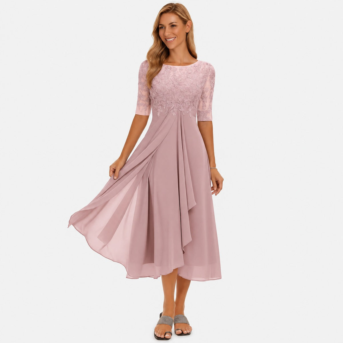 Ximena - Elegantes Damenkleid in knielangem Stil