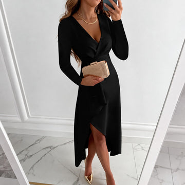 Shannon - Elegantes Abendkleid mit langen Ärmeln