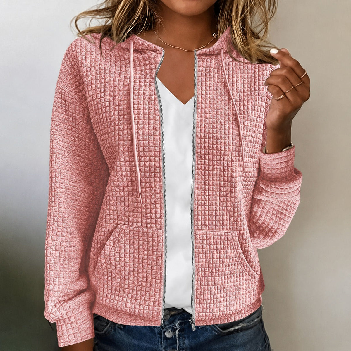 Kristel - Jacke mit wabenartigem Muster