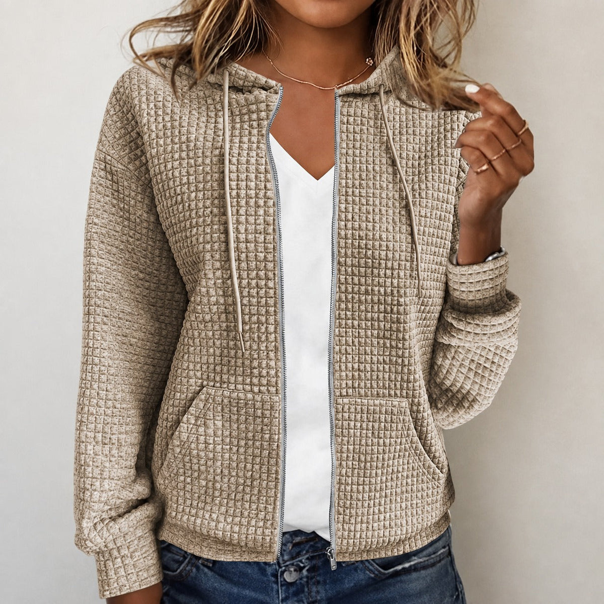Kristel - Jacke mit wabenartigem Muster