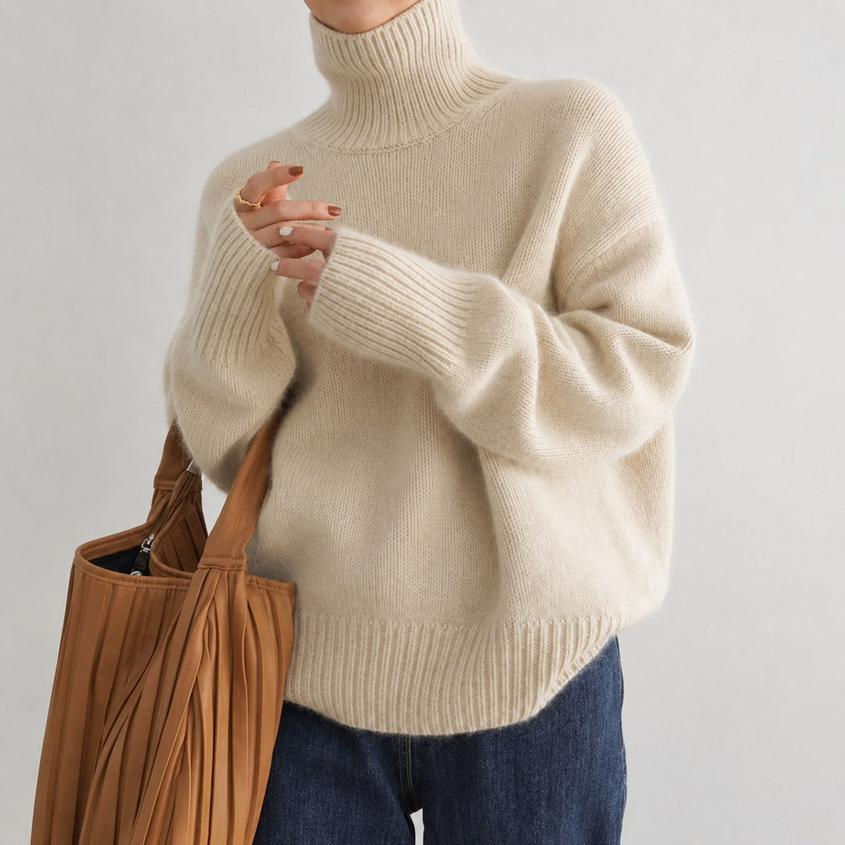 Lea - Komfortabler Damen-Rollkragenpullover