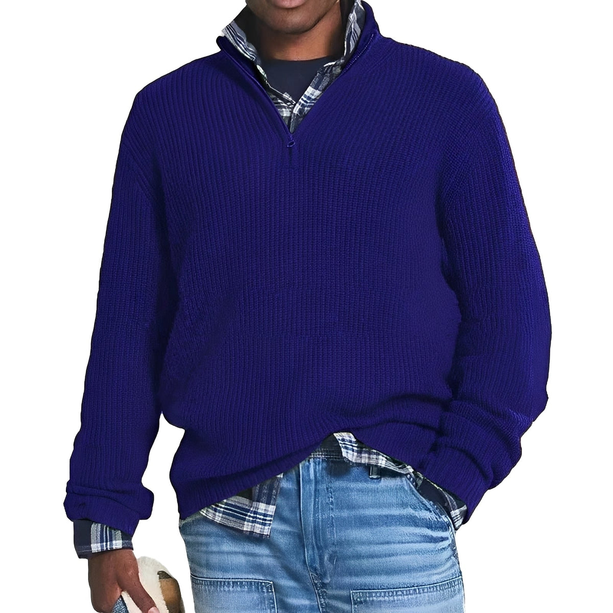 Charlton - Herrenpullover mit Zipper für zusätzliche Wärme